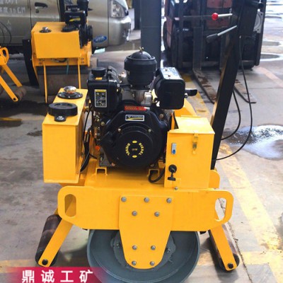 安徽合肥手扶式重型单钢轮震动压路机 轮宽700沟槽碾压机