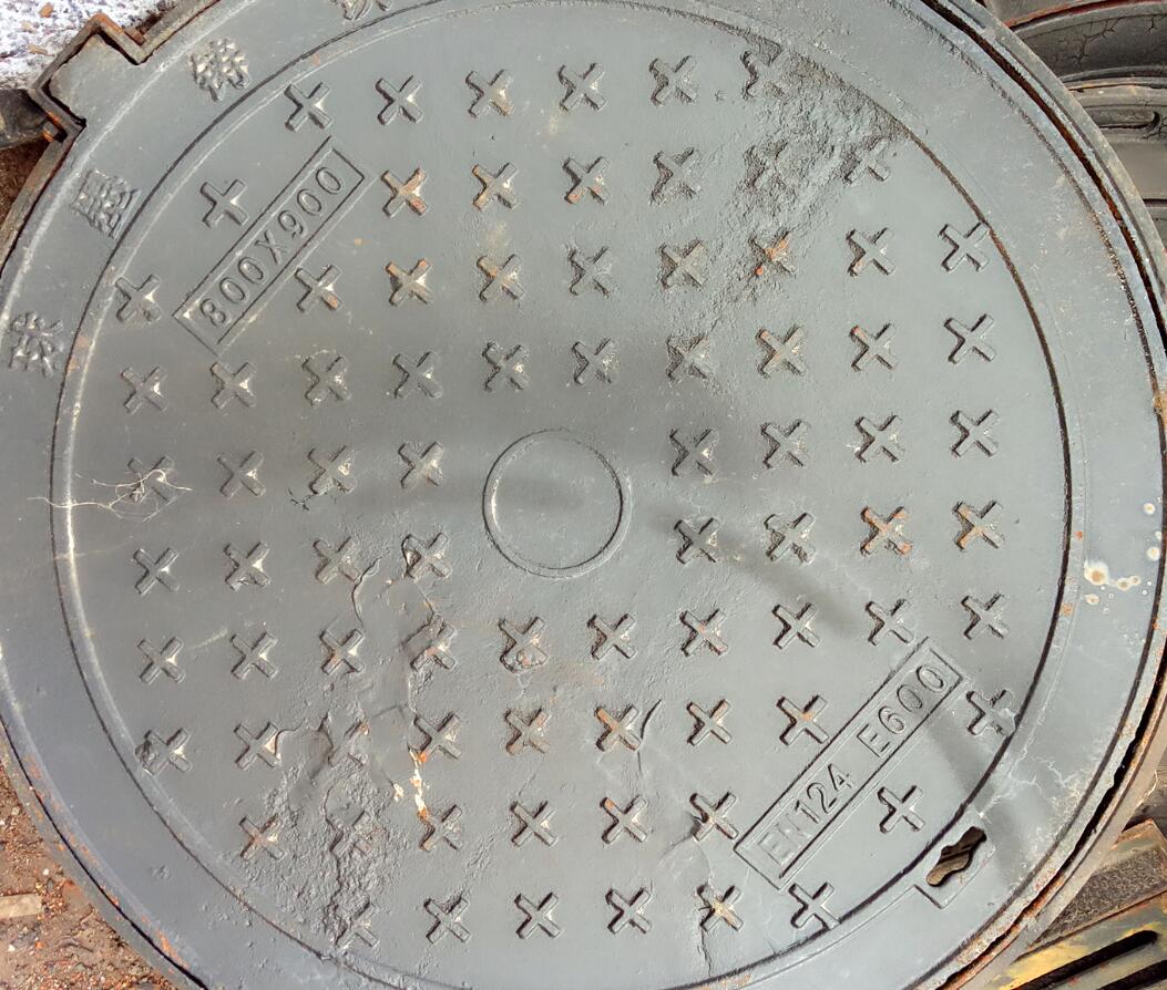 球墨铸铁圆井盖B125(1000*1150)，电力电信井盖
