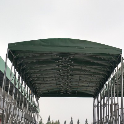 设计安装大型仓库移动伸缩雨棚 大排档活动推拉帐篷
