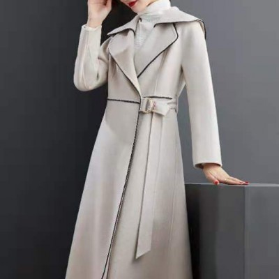 设计师款女式大衣 广州品牌女装货源 冬季时尚女装批发