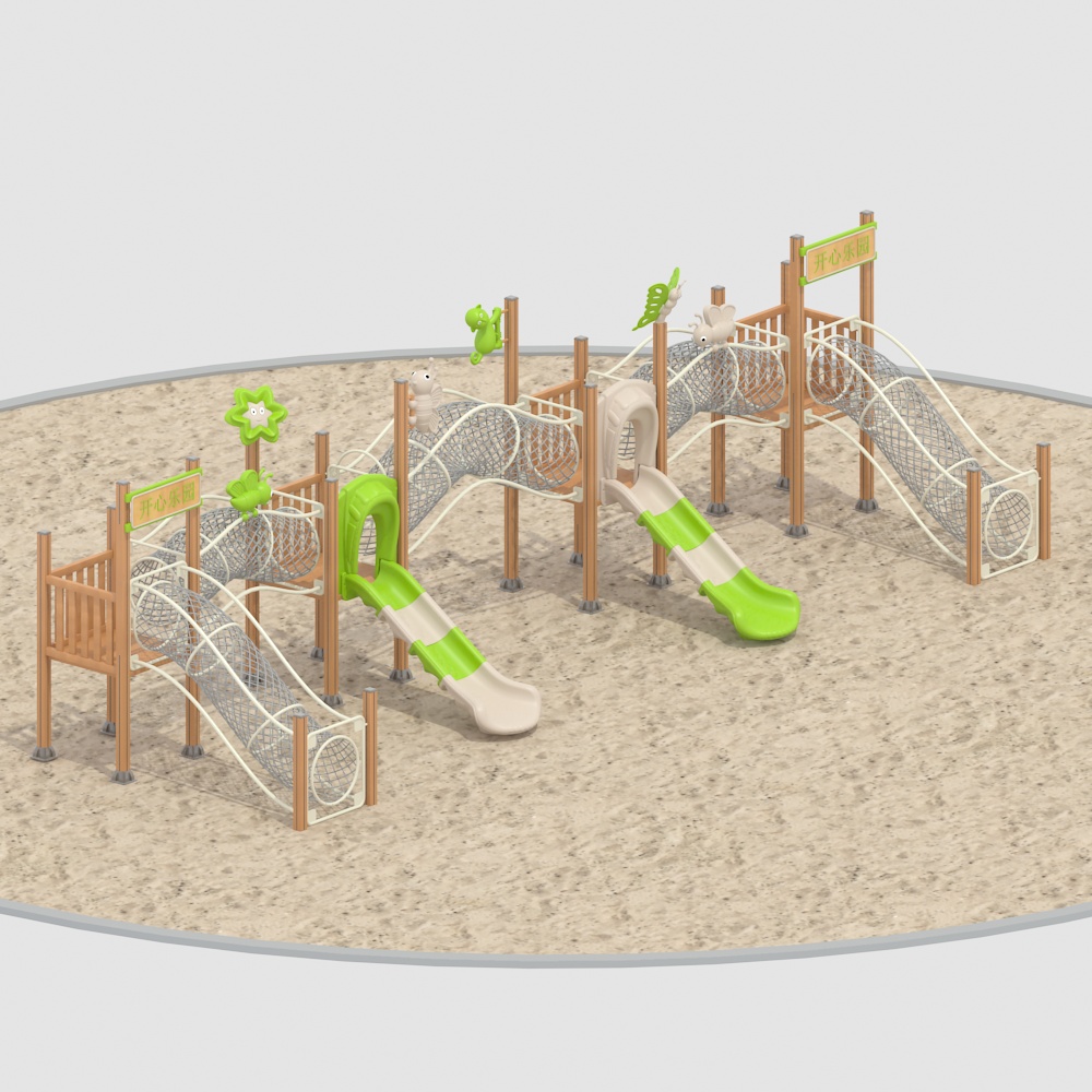 幼儿园户外大型实木制游乐玩具不锈钢体能拓展训练攀爬架组合