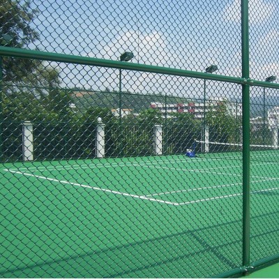 篮球场围网低碳钢丝浸塑勾花隔离防护操场运动足球场围栏网