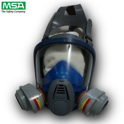 MSA梅思安优越3200双滤毒盒片过滤式全面罩呼吸器