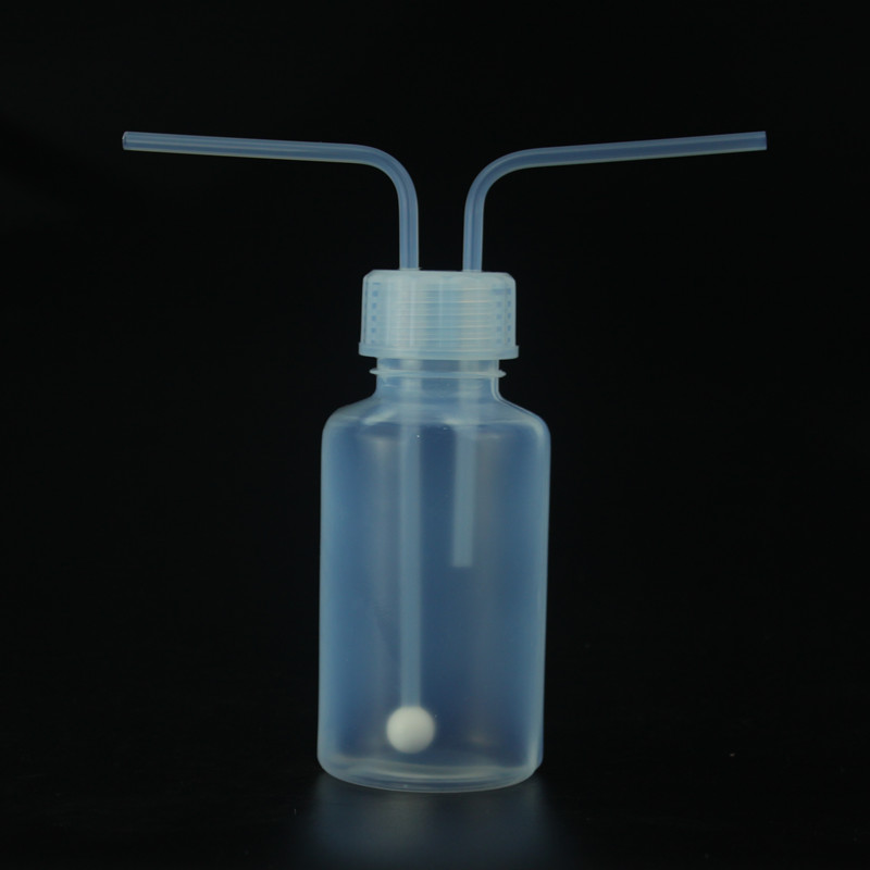 化工单位常用PFA洗气瓶特氟龙材质长进短出带过滤球