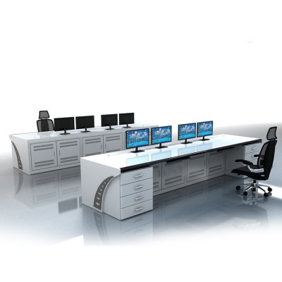 监控调度操作平台桌定做豪华科技感指挥中心控制台加厚电脑工作台