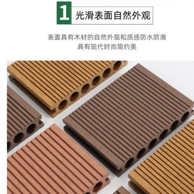 青岛景观亲水平台木塑地板厂家供应 防霉变耐磨木塑材料