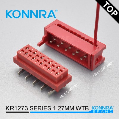 KR1273双排SMT胶壳外焊卡座连接器供应AMP接线端子