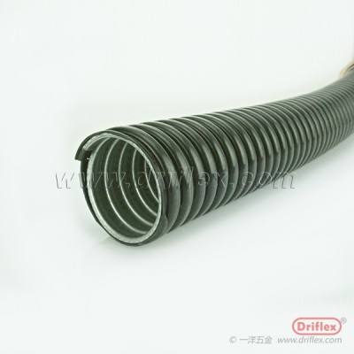 黑色波浪型包塑金属软管/镀锌蛇皮管内径10-100mm