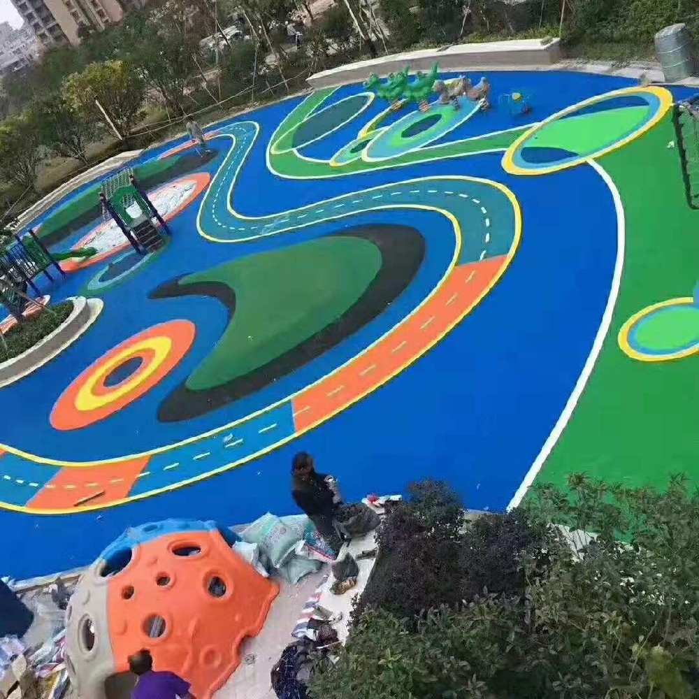 宜宾市透水混凝土材料 彩色透水地坪 彩色压模地坪