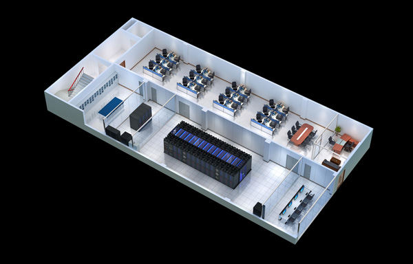 淮安3D机房可视化效果图制作|报告厅会议室效果图设计