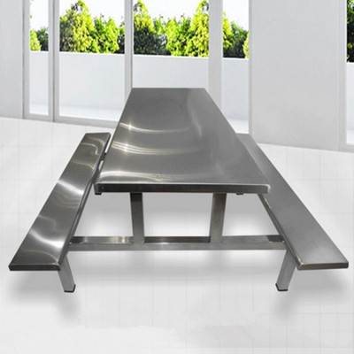 201食堂不锈钢餐桌 氩弧焊支架 稳固耐用不晃动