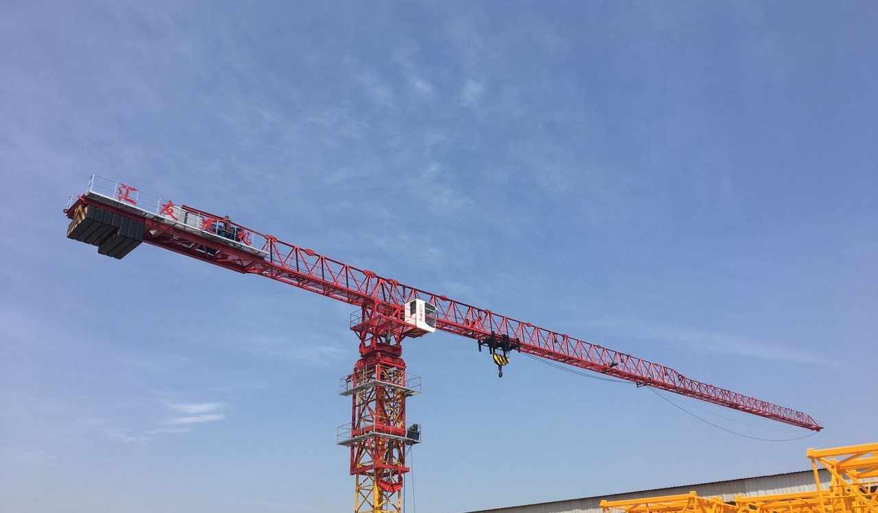 襄阳谷城县QTZ80塔机臂长60米塔吊满足污水处理厂扩建工程