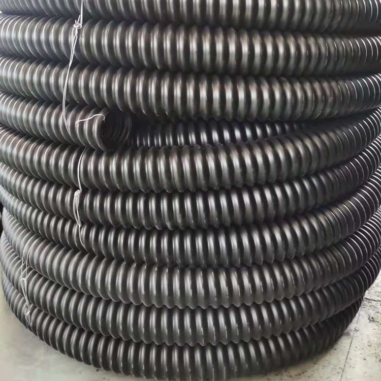 单壁波纹管厂家供应 80/100碳素管 可弯曲波纹穿线管