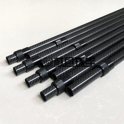 碳纤维伸缩杆3k纹路碳纤维管 碳纤维三脚架 连接碳纤维管
