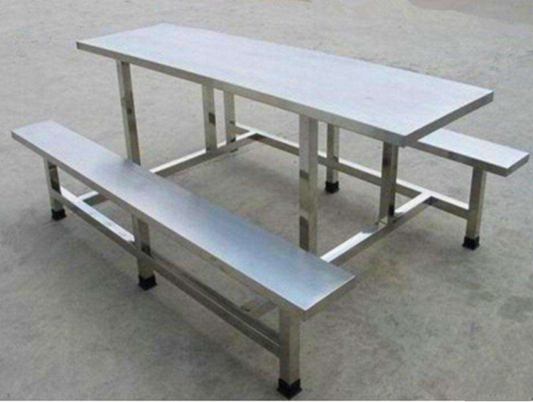 八人位长条形餐桌 不锈钢材质加工制造 环保耐用