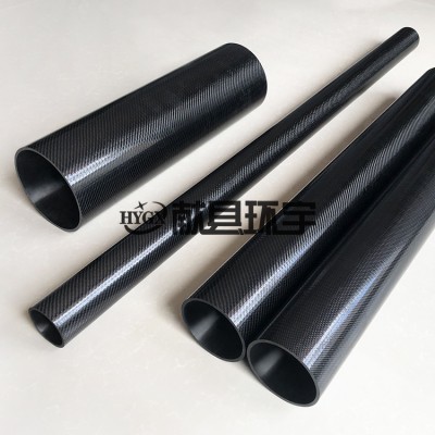 黑色斜纹碳纤维管 耐腐蚀材质 支持定制